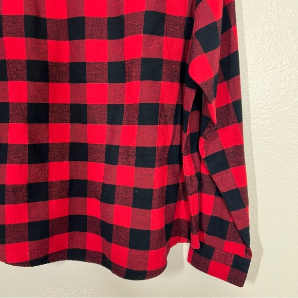 NWT Goodfellow Red Buffalo Check Plaid Long Sleeve Button Down Shirt - Picture 11 of 12